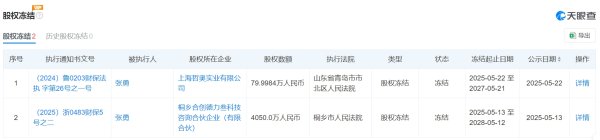 海通众合 哪吒汽车原CEO张勇再被冻结近80万股权
